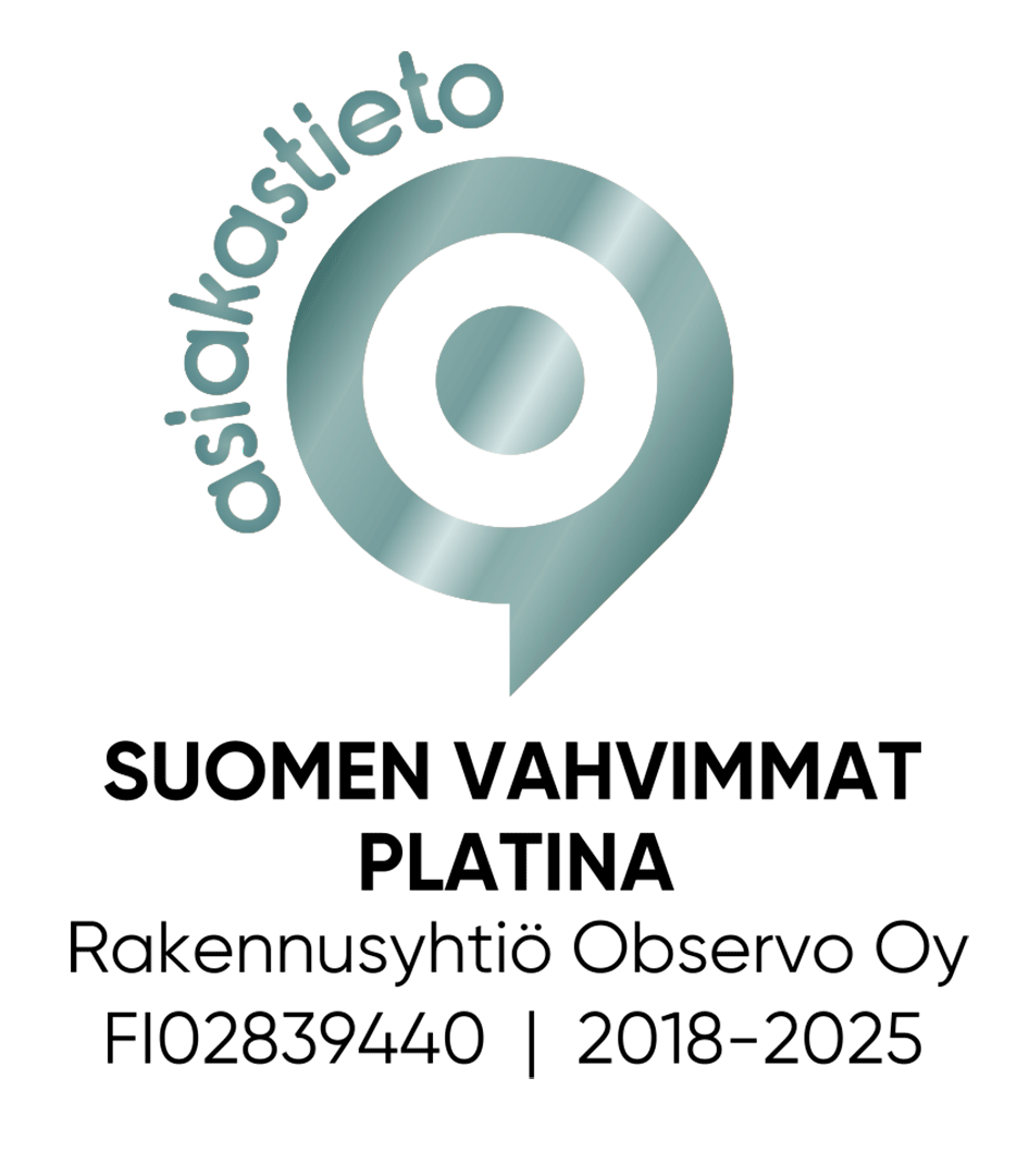 Suomen vahvimmat Platina | Rakennysyhtiö Observo Oy.
